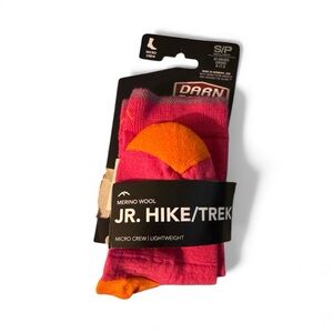 Darn Tough Kids' Merino Wool Hiking Socks - Pink and Orange
